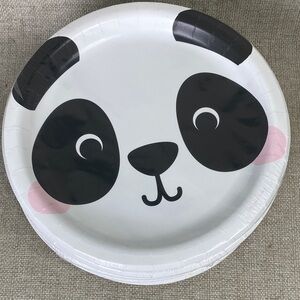 Panda Party Plates - Black and White Lot of 5 Packages